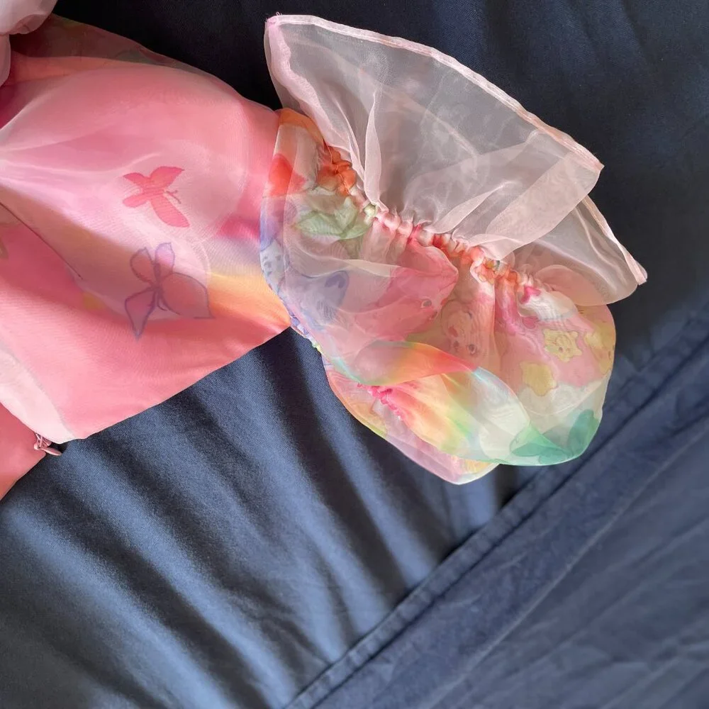 Dolls Kill x Care Bears Organza Printed Mini Dress - Pink - Picture 8 of 9